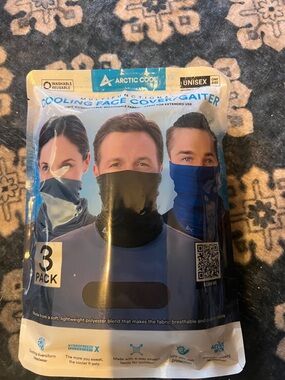 Men’s Black Cooling Face Gaiter - 3 Pack